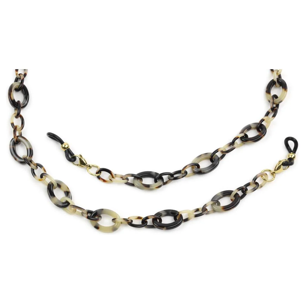 Acetate Eyeglass Chain - Small Oval
