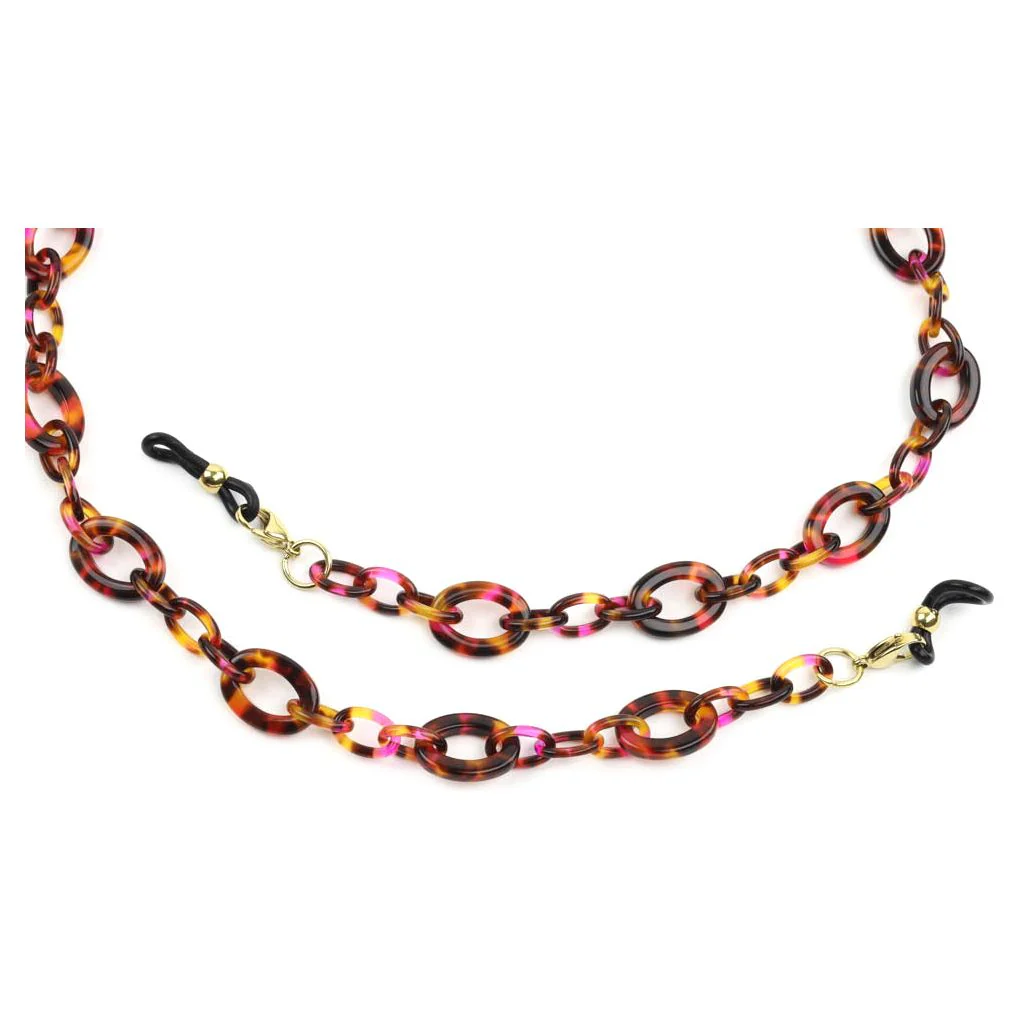Acetate Eyeglass Chain - Small Oval