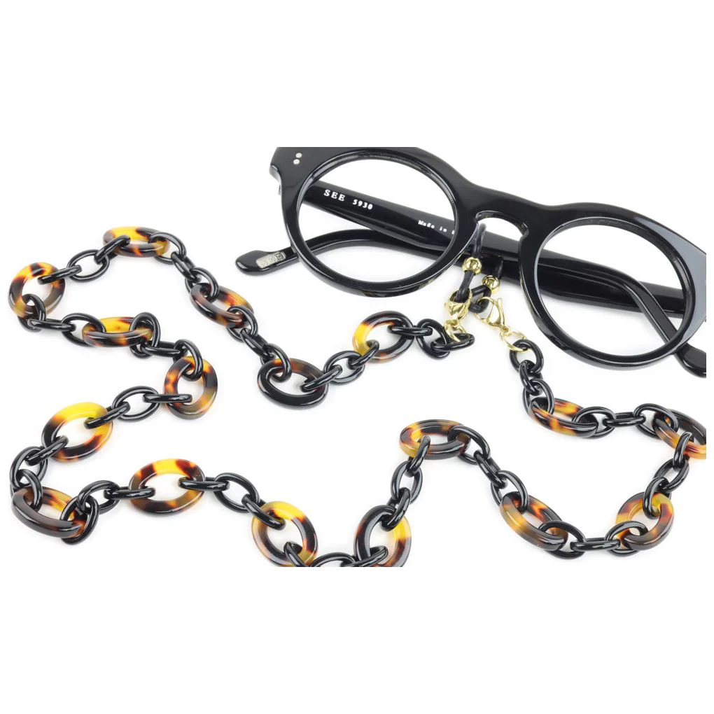 Acetate Eyeglass Chain - Small Oval