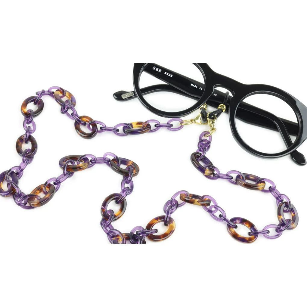 Acetate Eyeglass Chain - Small Oval
