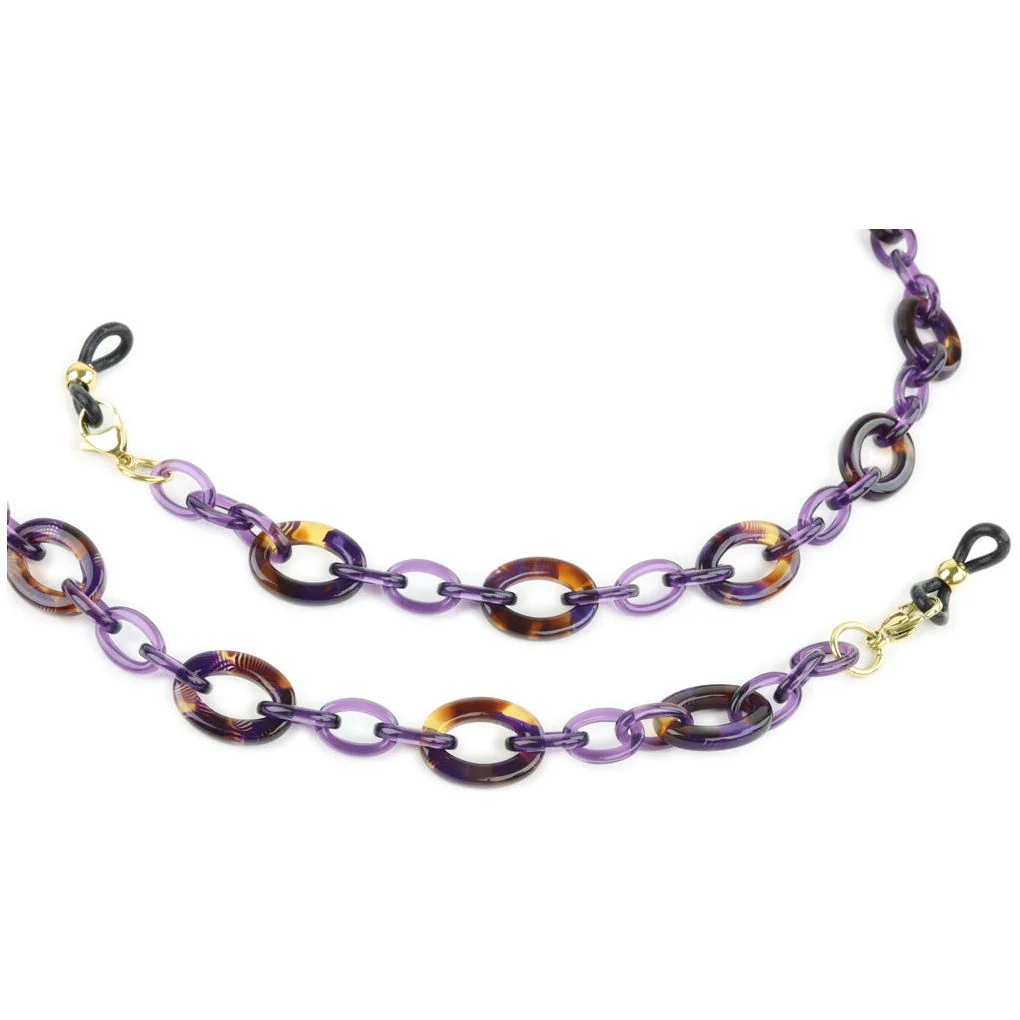 Acetate Eyeglass Chain - Small Oval