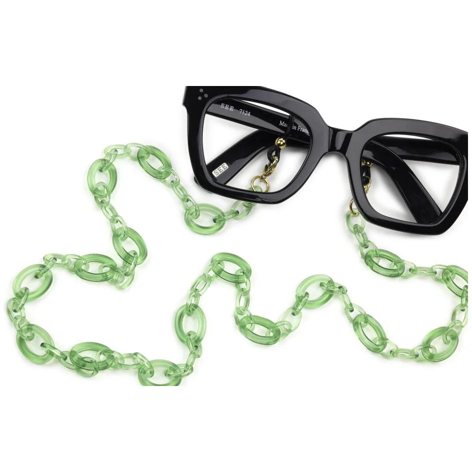 Acetate Eyeglass Chain - Small Oval