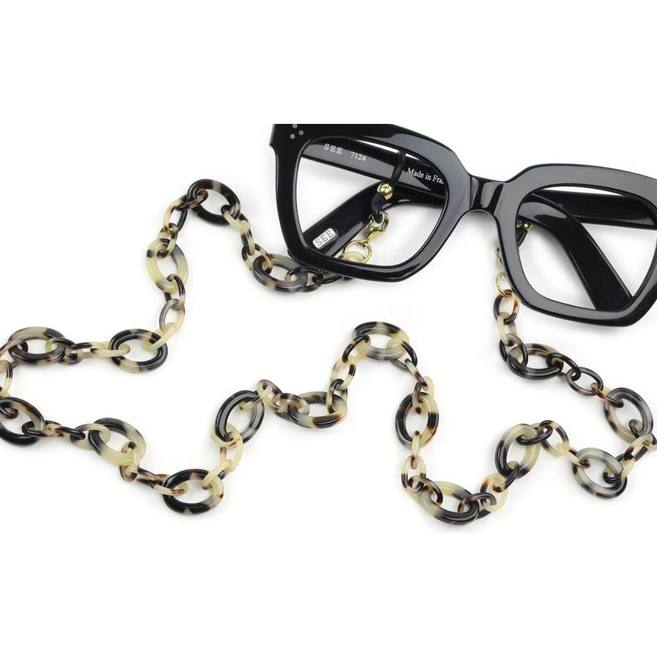 Acetate Eyeglass Chain - Small Oval
