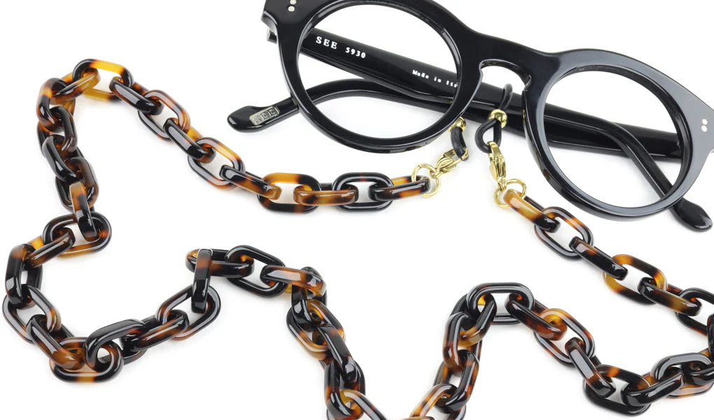 Acetate Eyeglass Chain - Rectangle Link