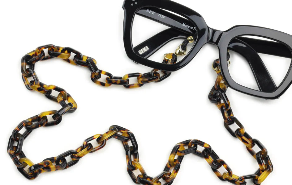 1268-acetate-eyeglass-chain-rectangle-link-11.webp Acetate Eyeglass Chain - Rectangle Link