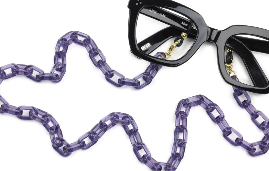 1268-acetate-eyeglass-chain-rectangle-link-13.webp Acetate Eyeglass Chain - Rectangle Link