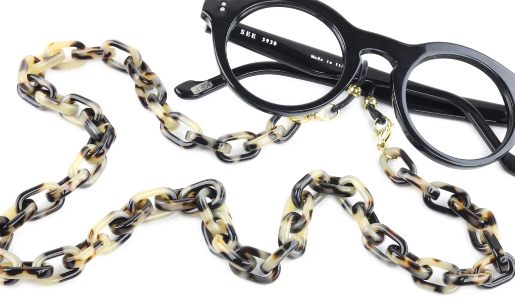 1268-acetate-eyeglass-chain-rectangle-link-3.webp Acetate Eyeglass Chain - Rectangle Link